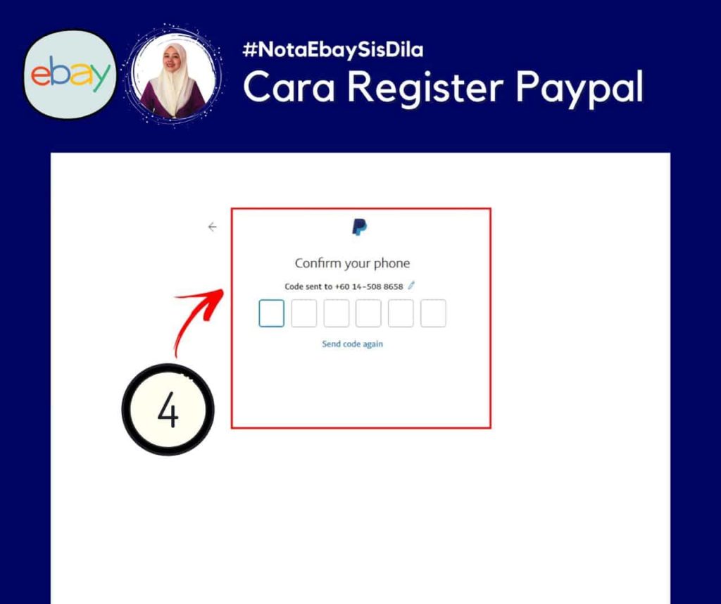 Cara create akaun paypal step 4