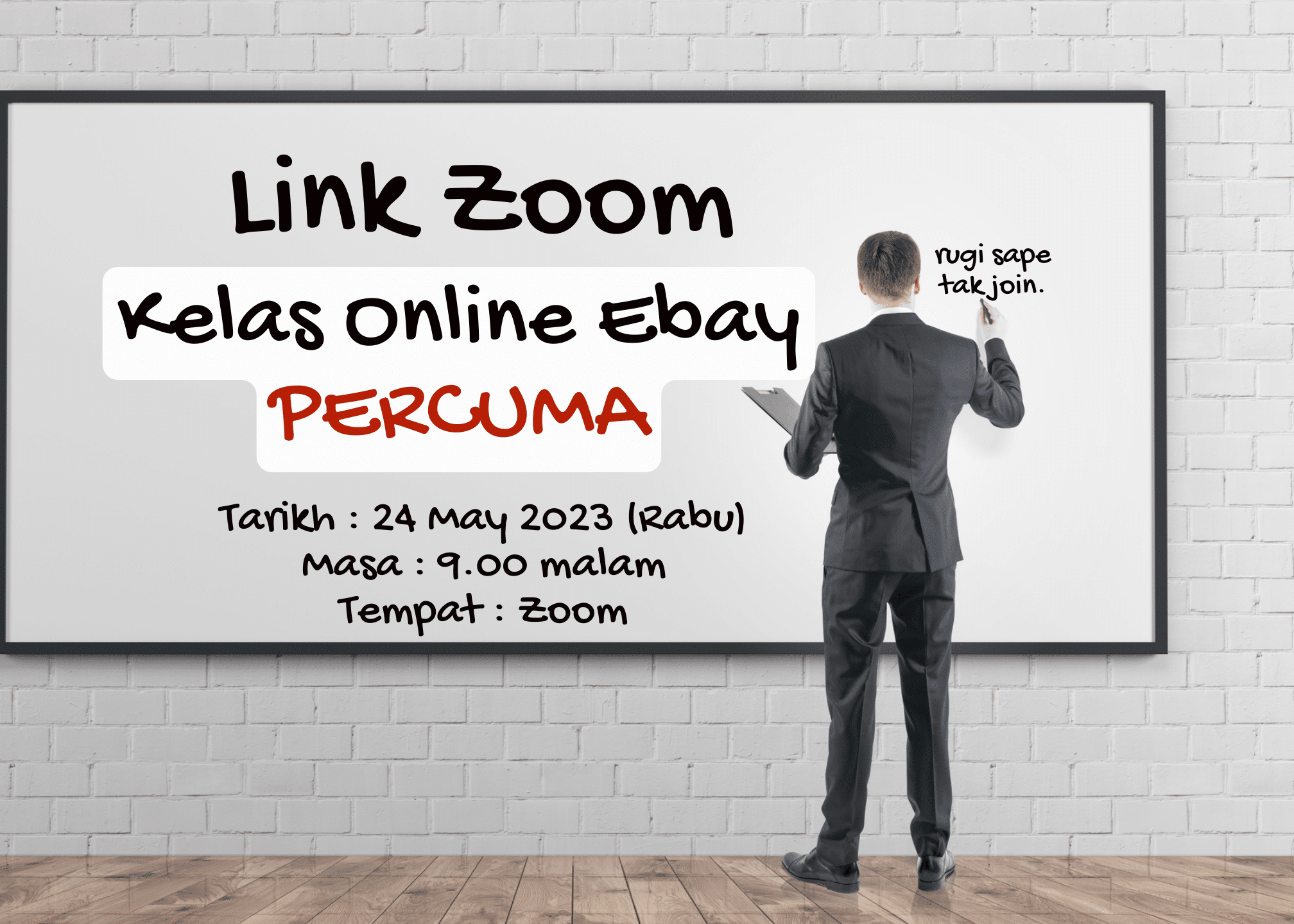 Ini Link Zoom Untuk Kelas Online Ebay PERCUMA